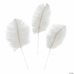 Coupon 🔔 White Ostrich Feathers - 24 Pc. ❤️