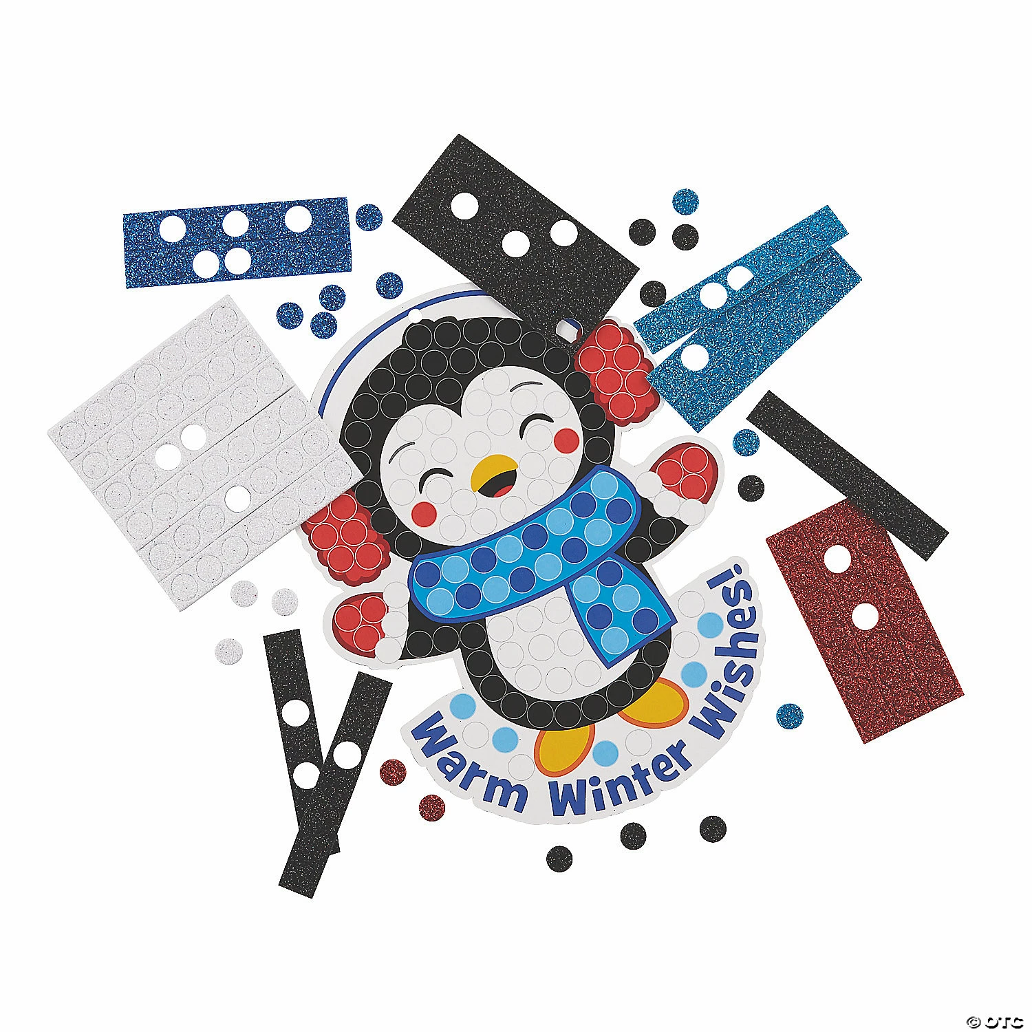 Outlet π Winter Penguin Glitter Mosaic Craft Kit- Makes 12 β¨ 2 Outlet π Winter Penguin Glitter Mosaic Craft Kit- Makes 12 β¨ - Image 2