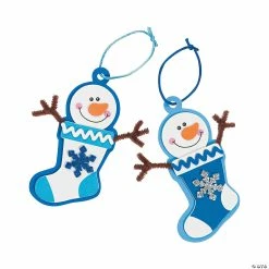Cheap 🧨 Winter Snowman Stocking 🎄 Christmas Ornament Craft Kit - Makes 12 ❤️