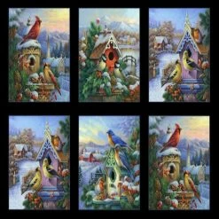 Buy ⭐ Winter Song by Oleg Gabrilov for Elizabeths studio 24 Panel Cotton Fabric 😍
