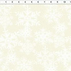Best Pirce 😉 Winter Twist Cream Snowflakes Cotton Fabric In the Beginning Fabric by the yard 🥰