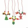 Coupon ⌛ Wooden Beaded Holiday Necklace Craft Kit - Makes 12 ✨