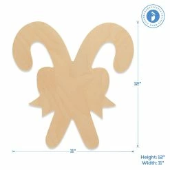 Outlet 🛒 Woodpeckers Crafts, DIY Unfinished Wood 12" Double 🍬 Candy Cane Cutout, Pack of 12 ⭐ -Cheap Christmas Crafts Store woodpeckers crafts diy unfinished wood 12 double candy cane cutout pack of 1214120888 a02NOWA