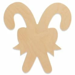 Outlet 🛒 Woodpeckers Crafts, DIY Unfinished Wood 12" Double 🍬 Candy Cane Cutout, Pack of 12 ⭐