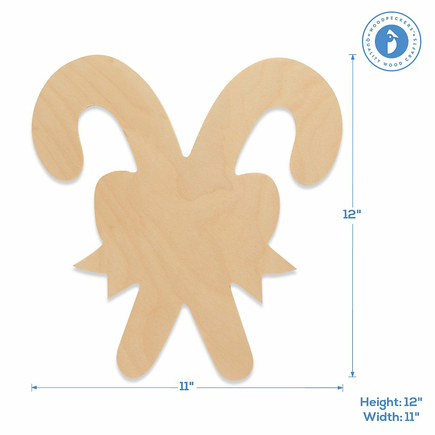Discount π Woodpeckers Crafts, DIY Unfinished Wood 12" Double π¬ Candy Cane Cutout, Pack of 6 π€© 3 Discount π Woodpeckers Crafts, DIY Unfinished Wood 12" Double π¬ Candy Cane Cutout, Pack of 6 π€© - Image 3