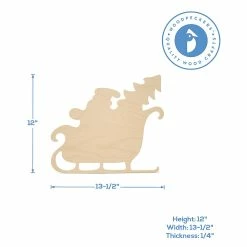 Outlet 🥰 Woodpeckers Crafts, DIY Unfinished Wood 12" Loaded Sleigh Cutout Pack of 6 🧨 -Cheap Christmas Crafts Store woodpeckers crafts diy unfinished wood 12 loaded sleigh cutout pack of 614128921 a02NOWA