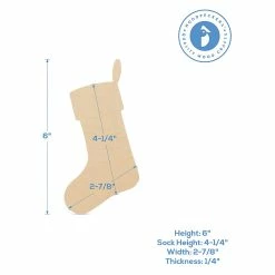 Promo 🔥 Woodpeckers Crafts, DIY Unfinished Wood 12" Stocking Cutout Pack of 6 ✨ -Cheap Christmas Crafts Store woodpeckers crafts diy unfinished wood 12 stocking cutout pack of 614129067 a02NOWA