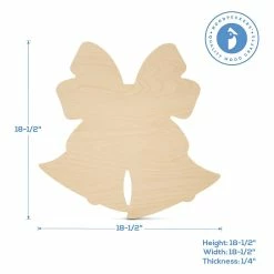 Budget 🧨 Woodpeckers Crafts, DIY Unfinished Wood 18" 🎄 Christmas Bell Cutout Pack of 3 ❤️ -Cheap Christmas Crafts Store woodpeckers crafts diy unfinished wood 18 christmas bell cutout pack of 314128902 a02NOWA