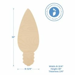 Discount ❤️ Woodpeckers Crafts, DIY Unfinished Wood 18" ❄ Christmas Light Bulb Cutout Pack of 3 😀 -Cheap Christmas Crafts Store woodpeckers crafts diy unfinished wood 18 christmas light bulb cutout pack of 314128897 a02NOWA