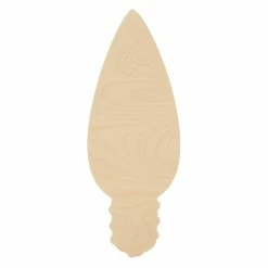 Discount ❤️ Woodpeckers Crafts, DIY Unfinished Wood 18" ❄ Christmas Light Bulb Cutout Pack of 3 😀