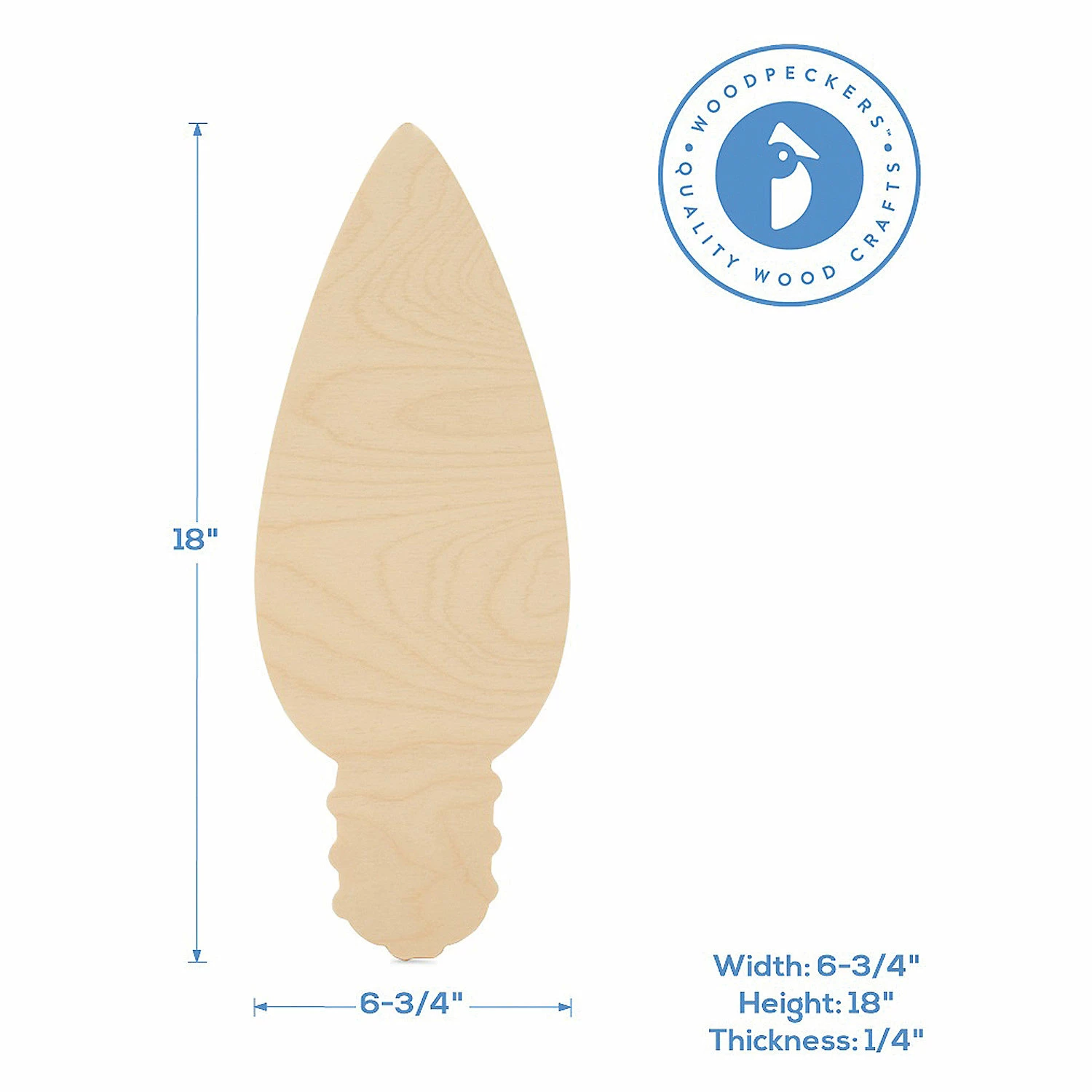 Best Pirce π― Woodpeckers Crafts, DIY Unfinished Wood 18" π Christmas Light Bulb Cutout Pack of 6 π 3 Best Pirce π― Woodpeckers Crafts, DIY Unfinished Wood 18" π Christmas Light Bulb Cutout Pack of 6 π - Image 3