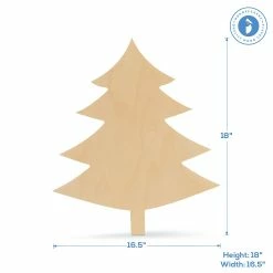 Budget ⭐ Woodpeckers Crafts, DIY Unfinished Wood 18" 🎁 Christmas Tree Cutout, Pack of 3 👍 -Cheap Christmas Crafts Store woodpeckers crafts diy unfinished wood 18 christmas tree cutout pack of 314123046 a02NOWA