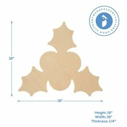 Brand new 🛒 Woodpeckers Crafts, DIY Unfinished Wood 18" Holly Cutout Pack of 6 😀 -Cheap Christmas Crafts Store woodpeckers crafts diy unfinished wood 18 holly cutout pack of 614128942 a02NOWA