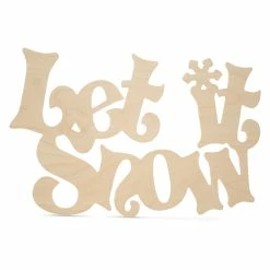 Promo 🧨 Woodpeckers Crafts, DIY Unfinished Wood 18" Let it Snow Cutout Pack of 12 ❤️