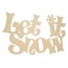 Buy 💯 Woodpeckers Crafts, DIY Unfinished Wood 18" Let it Snow Cutout Pack of 3 🛒