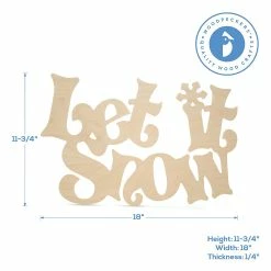Outlet 💯 Woodpeckers Crafts, DIY Unfinished Wood 18" Let it Snow Cutout Pack of 6 👍 -Cheap Christmas Crafts Store woodpeckers crafts diy unfinished wood 18 let it snow cutout pack of 614129012 a02NOWA