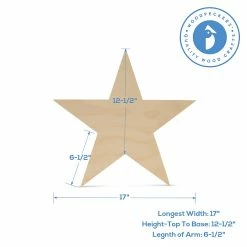 Budget 🎁 Woodpeckers Crafts, DIY Unfinished Wood 18" Star Cutout, Pack of 5 😉 -Cheap Christmas Crafts Store woodpeckers crafts diy unfinished wood 18 star cutout pack of 514120840 a03NOWA