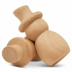 Flash Sale 🎁 Woodpeckers Crafts, DIY Unfinished Wood 2-3/4" Snowman Peg Dolls, Pack of 25 😍