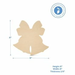 Outlet 🛒 Woodpeckers Crafts, DIY Unfinished Wood 6" 🎁 Christmas Bell Cutout Pack of 6 🤩 -Cheap Christmas Crafts Store woodpeckers crafts diy unfinished wood 6 christmas bell cutout pack of 614129043 a02NOWA