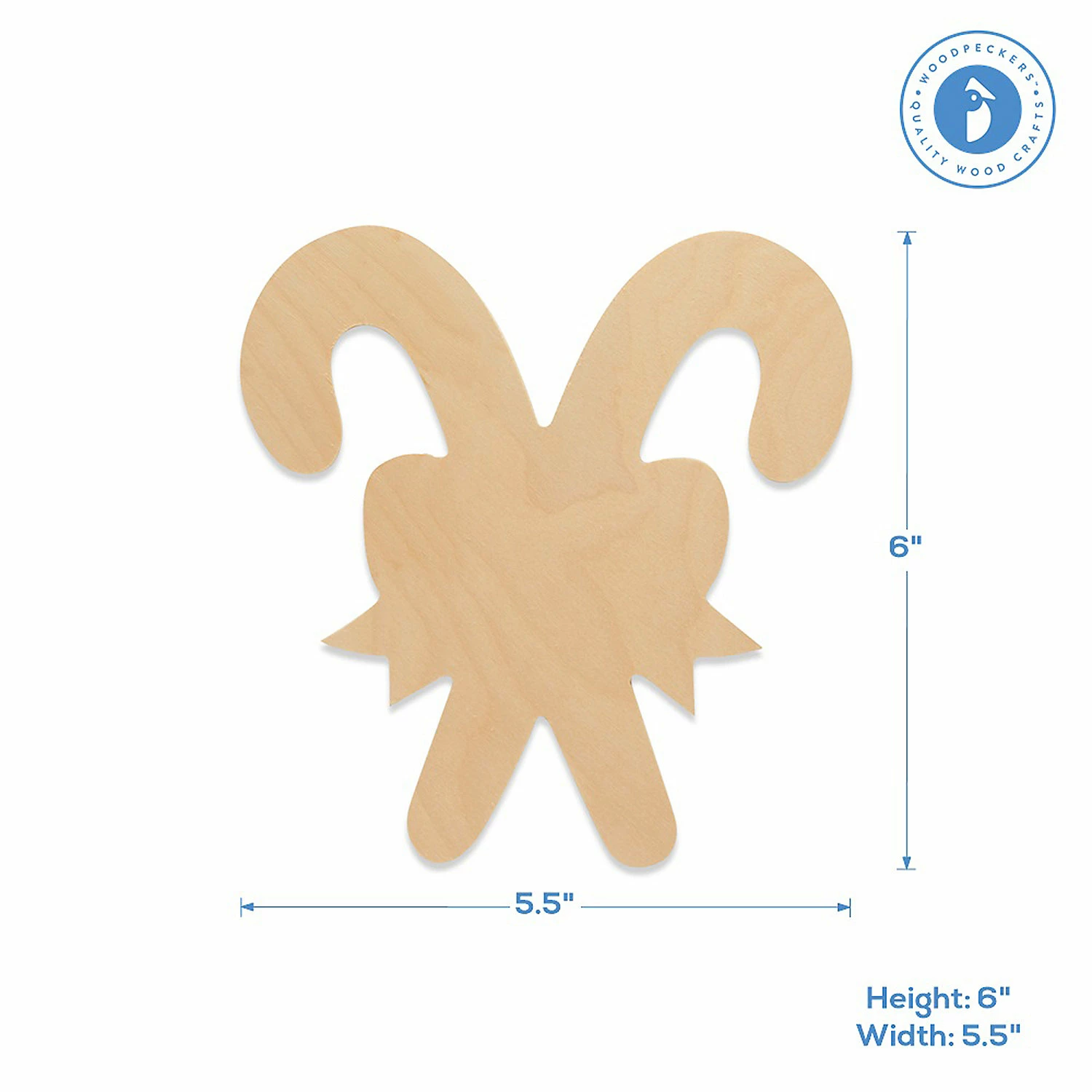 Best Sale π― Woodpeckers Crafts, DIY Unfinished Wood 6" Double π¬ Candy Cane Cutout, Pack of 10 π 3 Best Sale π― Woodpeckers Crafts, DIY Unfinished Wood 6" Double π¬ Candy Cane Cutout, Pack of 10 π - Image 3