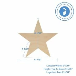 Outlet 🎁 Woodpeckers Crafts, DIY Unfinished Wood 6" Star Cutout, Pack of 10 ✨ -Cheap Christmas Crafts Store woodpeckers crafts diy unfinished wood 6 star cutout pack of 1014120847 a03NOWA