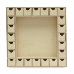 Budget 🔥 Woodpeckers Crafts, DIY Unfinished Wood Shadow Box Advent Calendar 🛒