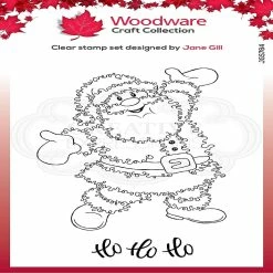 Buy π Woodware Craft Collection Woodware Clear Singles Festive Fuzzies Santa 4 in x 6 in Stamp π
