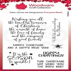 Budget 🎁 Woodware Craft Collection Woodware Clear Singles Special 🎄 Christmas Words 4 in x 6 in Stamp 💯