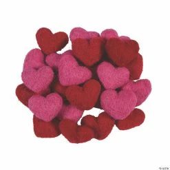 Flash Sale 😉 Wool Felt Valentine Hearts - 24 Pc. 💯